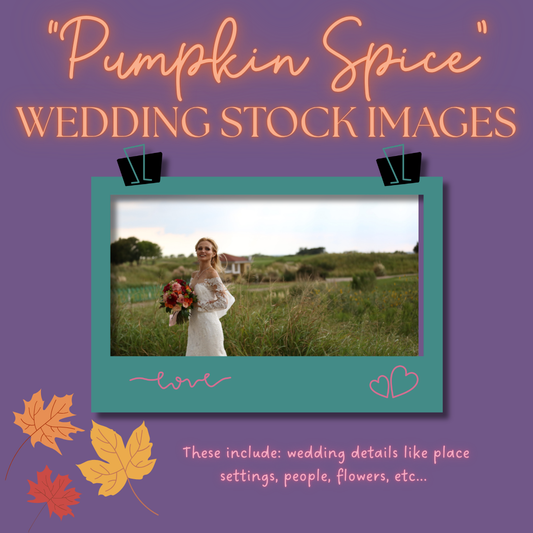 "Pumpkin Spice" Wedding Stock Images