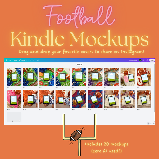 20 Football Themed Kindle Mockups